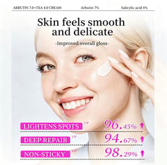 Arbutin 7.0+TXA 4.0 Cream Black Spot Repair Face Cream Fade Dark Spot Niacinamide Freckle Blemishes Brightening Korean Skin Care